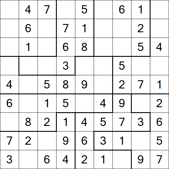 Jigsaw Sudoku - Fácil