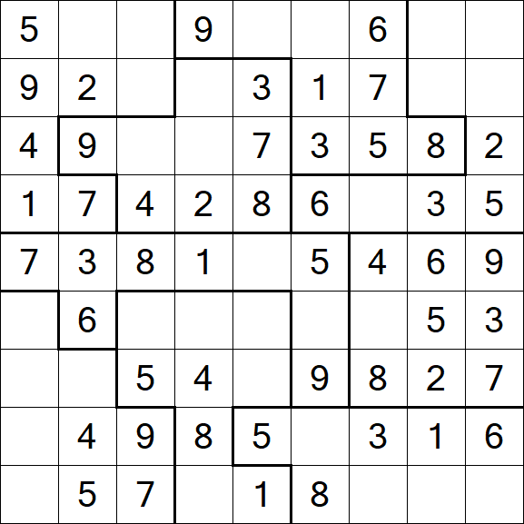 Jigsaw Sudoku - Fácil