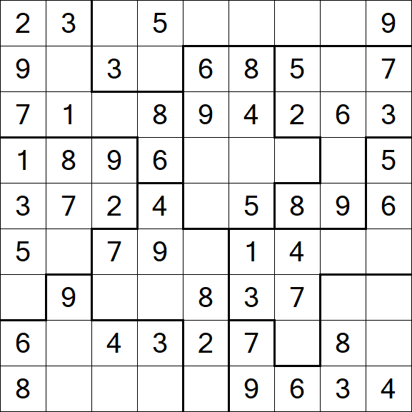 Jigsaw Sudoku - Fácil