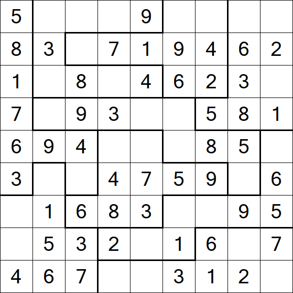 Jigsaw Sudoku - Fácil
