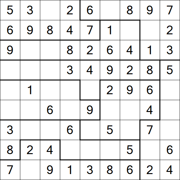 Jigsaw Sudoku - Fácil