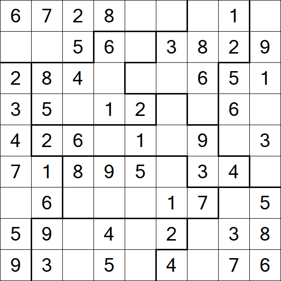Jigsaw Sudoku - Fácil