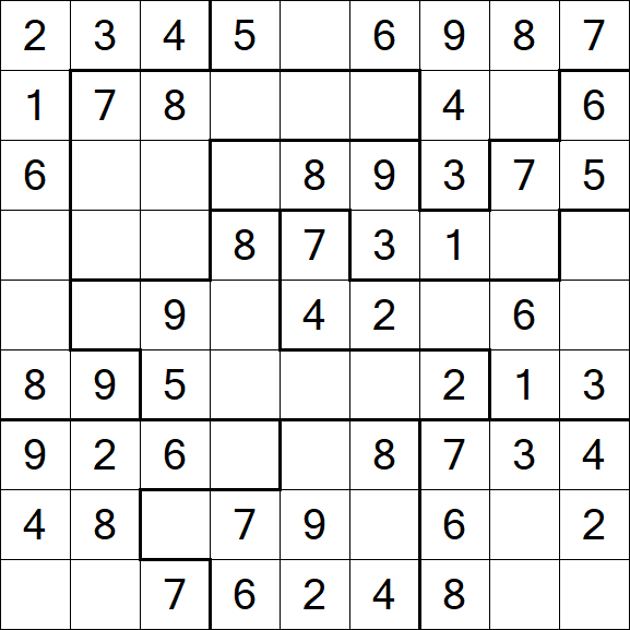 Jigsaw Sudoku - Fácil
