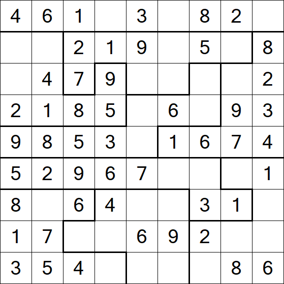 Jigsaw Sudoku - Einfach
