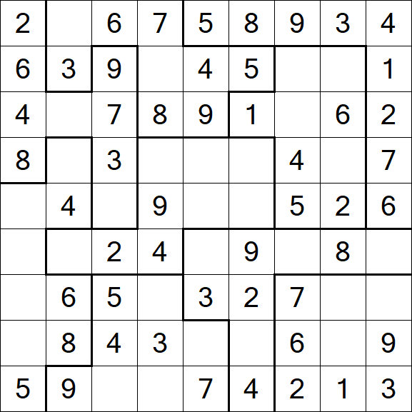 Jigsaw Sudoku - Fácil