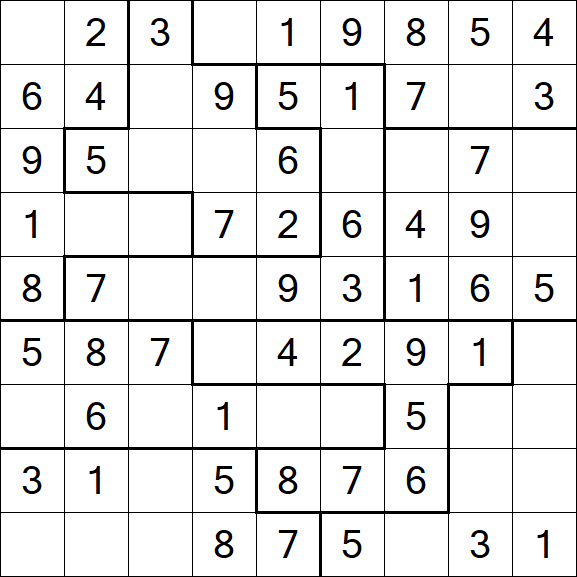 Jigsaw Sudoku - Fácil