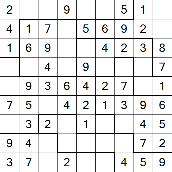 Jigsaw Sudoku - Fácil