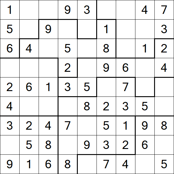 Jigsaw Sudoku - Fácil