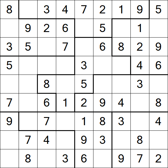 Jigsaw Sudoku - Fácil