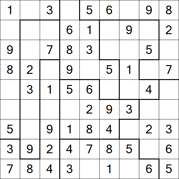 Jigsaw Sudoku - Fácil