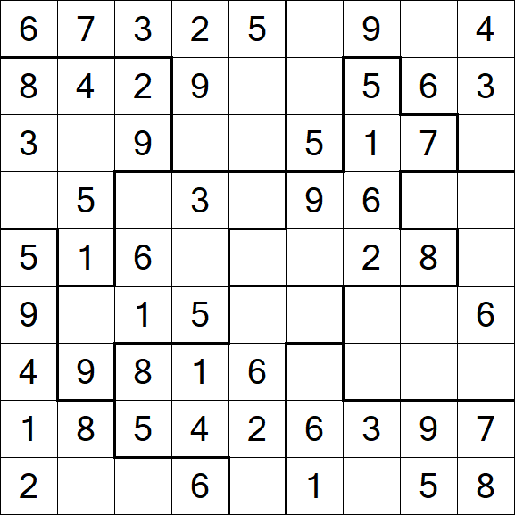 Jigsaw Sudoku - Fácil