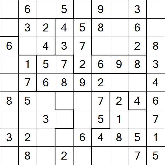 Jigsaw Sudoku - Fácil