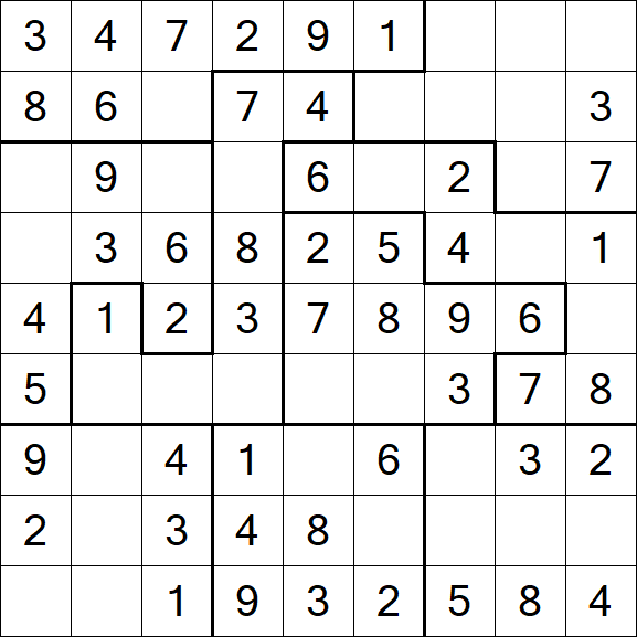 Jigsaw Sudoku - Fácil