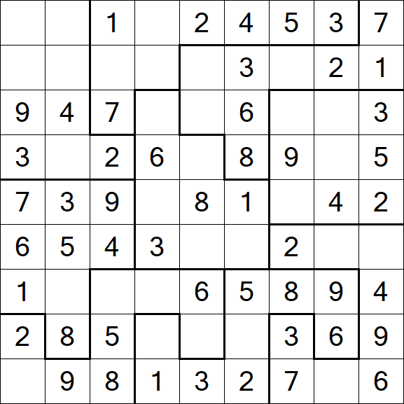 Jigsaw Sudoku - Fácil
