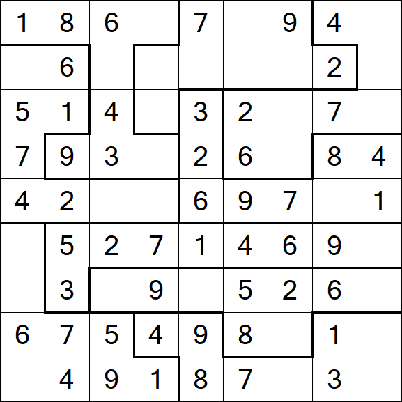 Jigsaw Sudoku - Fácil