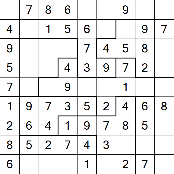Jigsaw Sudoku - Fácil