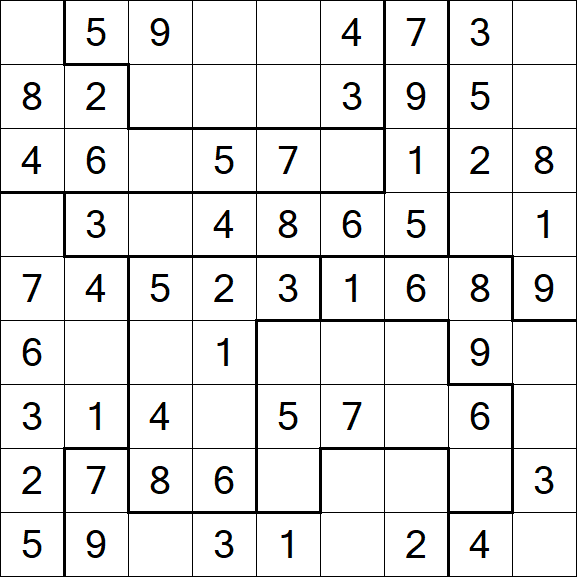 Jigsaw Sudoku - Fácil