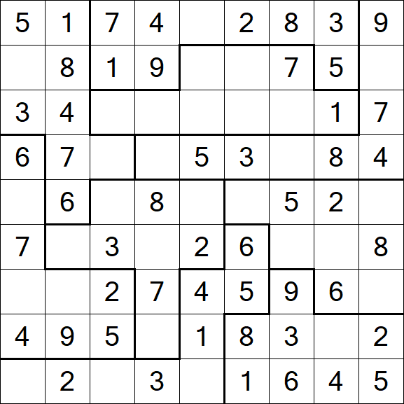 Jigsaw Sudoku - Fácil