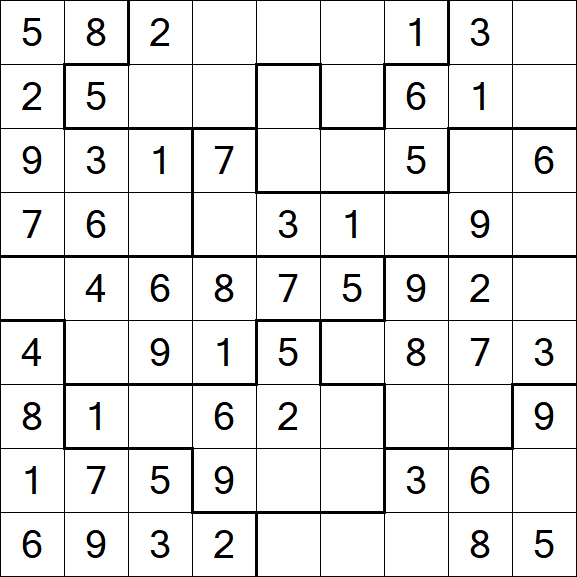 Jigsaw Sudoku - Fácil