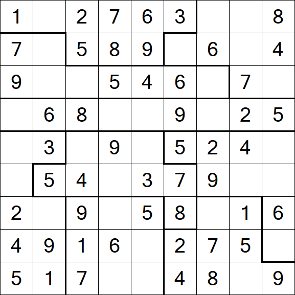 Jigsaw Sudoku - Fácil