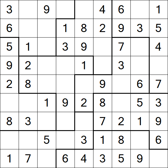 Jigsaw Sudoku - Fácil