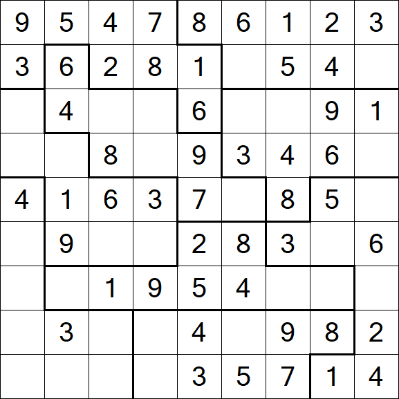 Jigsaw Sudoku - Fácil