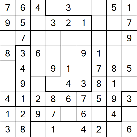 Jigsaw Sudoku - Einfach