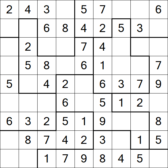 Jigsaw Sudoku - Einfach