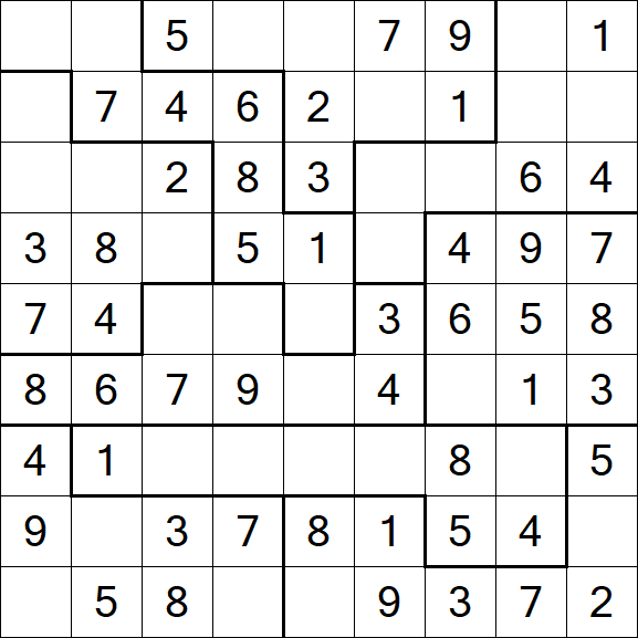 Jigsaw Sudoku - Fácil