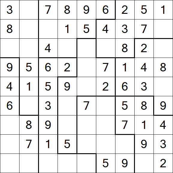 Jigsaw Sudoku - Einfach