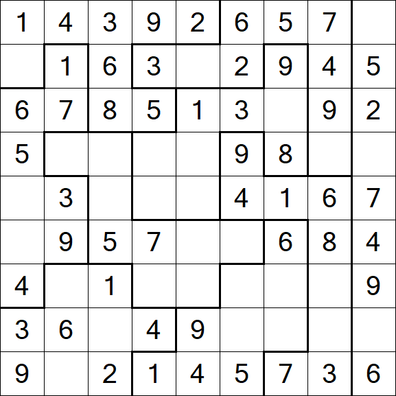 Jigsaw Sudoku - Fácil