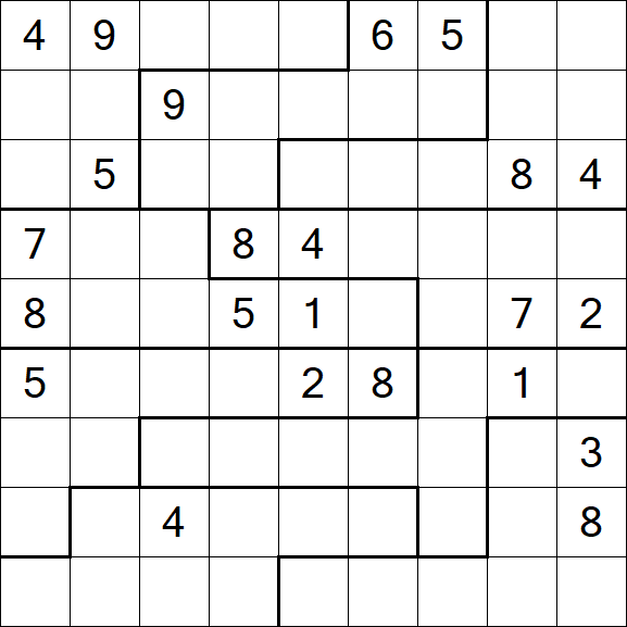 Jigsaw Sudoku - Hard