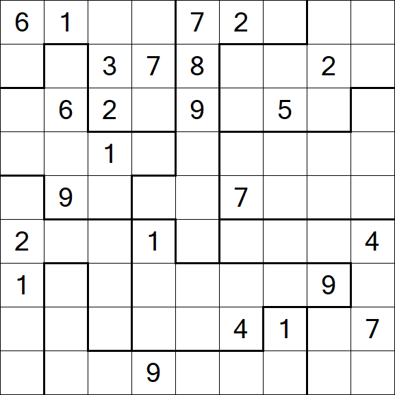 Jigsaw Sudoku - Hard