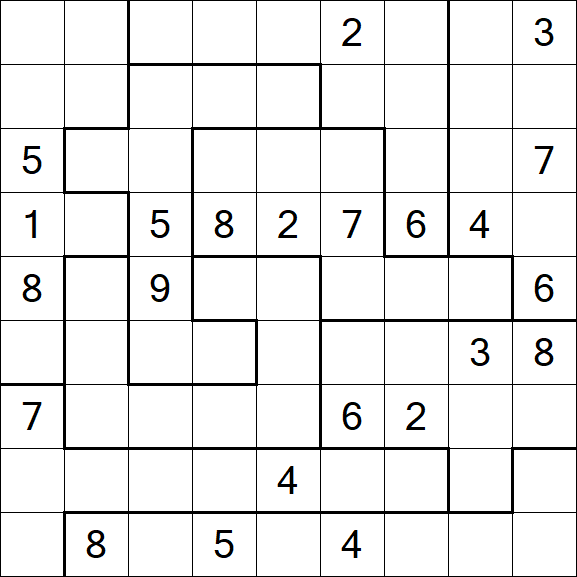 Jigsaw Sudoku - Hard