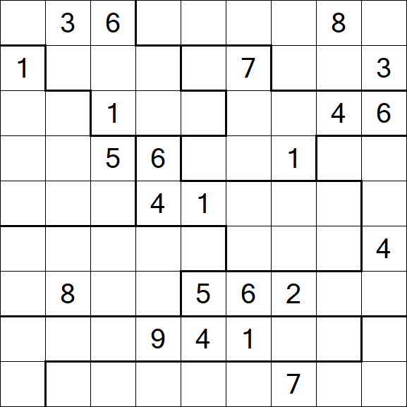 Jigsaw Sudoku - Hard