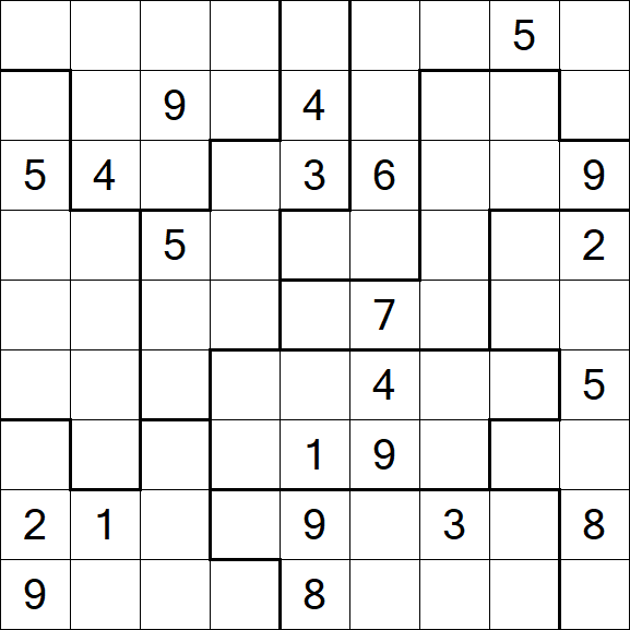 Jigsaw Sudoku - Hard