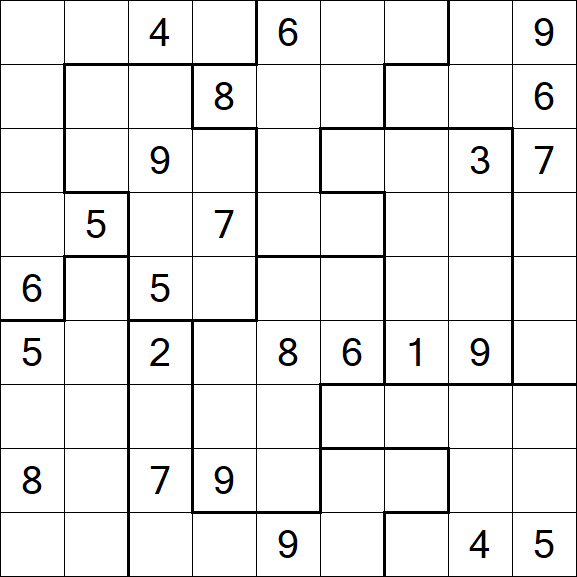 Jigsaw Sudoku - Hard