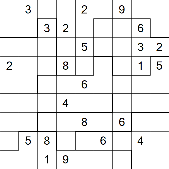 Jigsaw Sudoku - Hard
