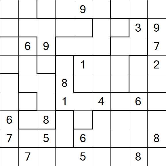 Jigsaw Sudoku - Hard