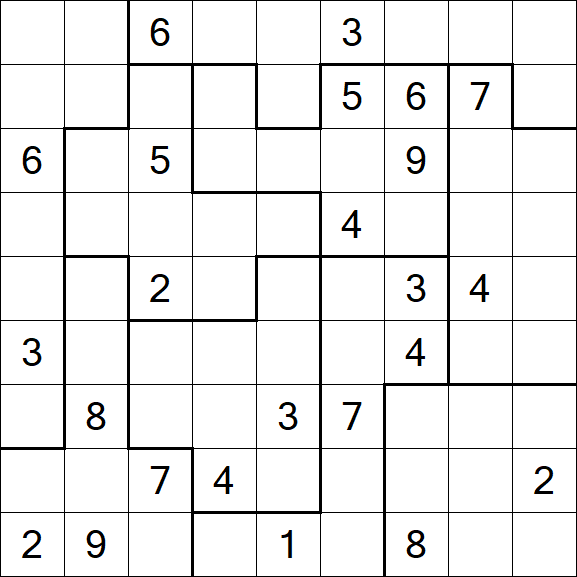 Jigsaw Sudoku - Hard
