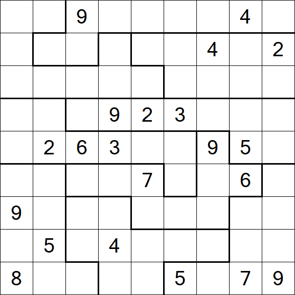 Jigsaw Sudoku - Difficile