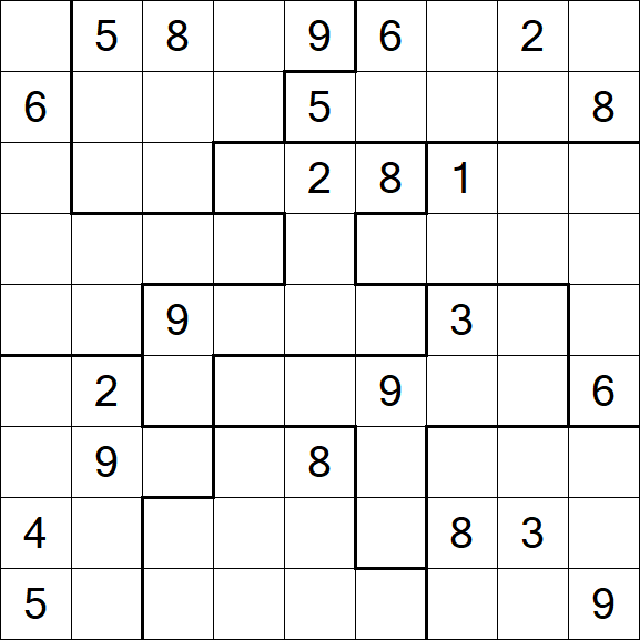 Jigsaw Sudoku - Difficile