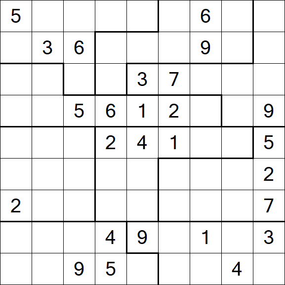 Jigsaw Sudoku - Difficile