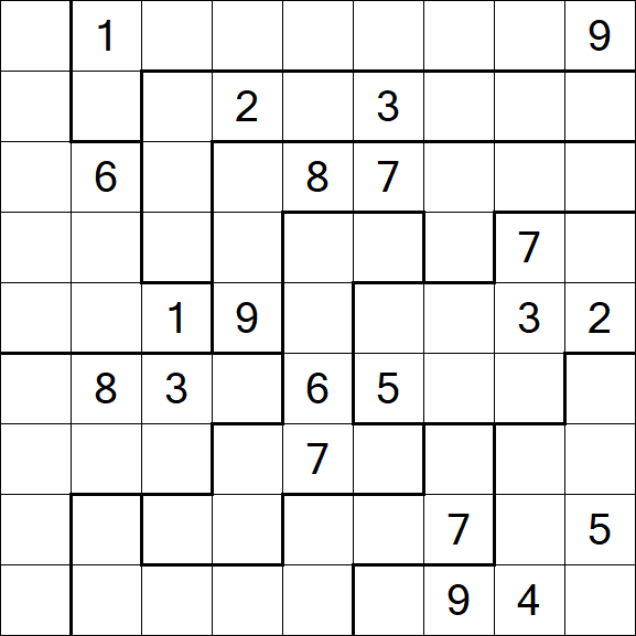Jigsaw Sudoku - Difícil