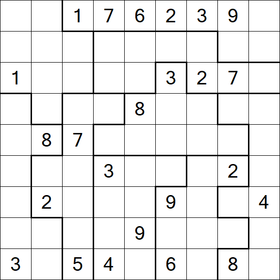 Jigsaw Sudoku - Hard