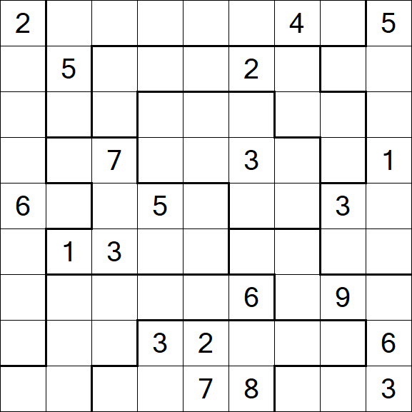 Jigsaw Sudoku - Hard
