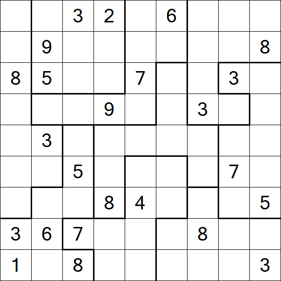 Jigsaw Sudoku - Hard