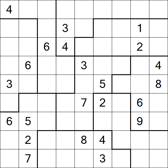 Jigsaw Sudoku - Hard