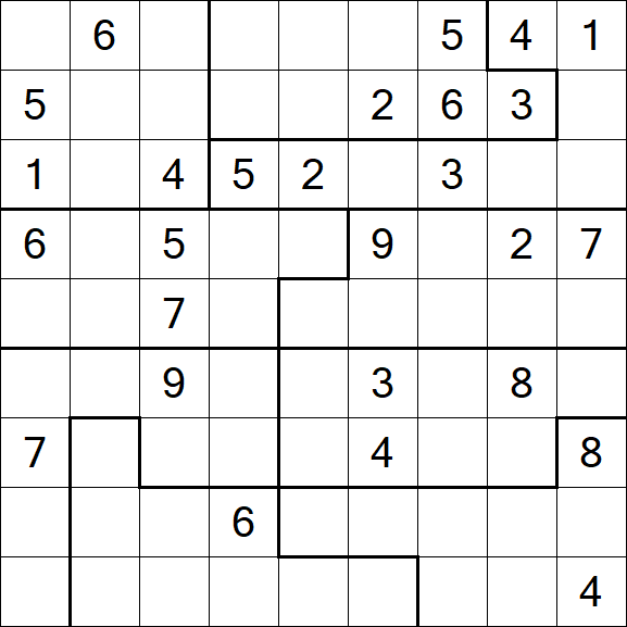 Jigsaw Sudoku - Difficile