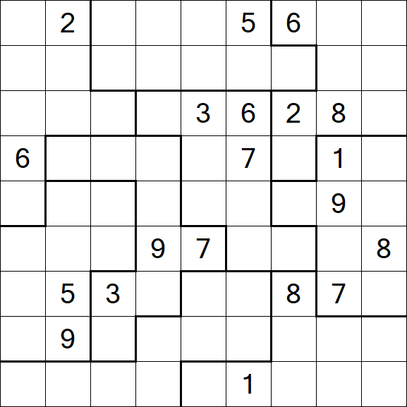 Jigsaw Sudoku - Difficile